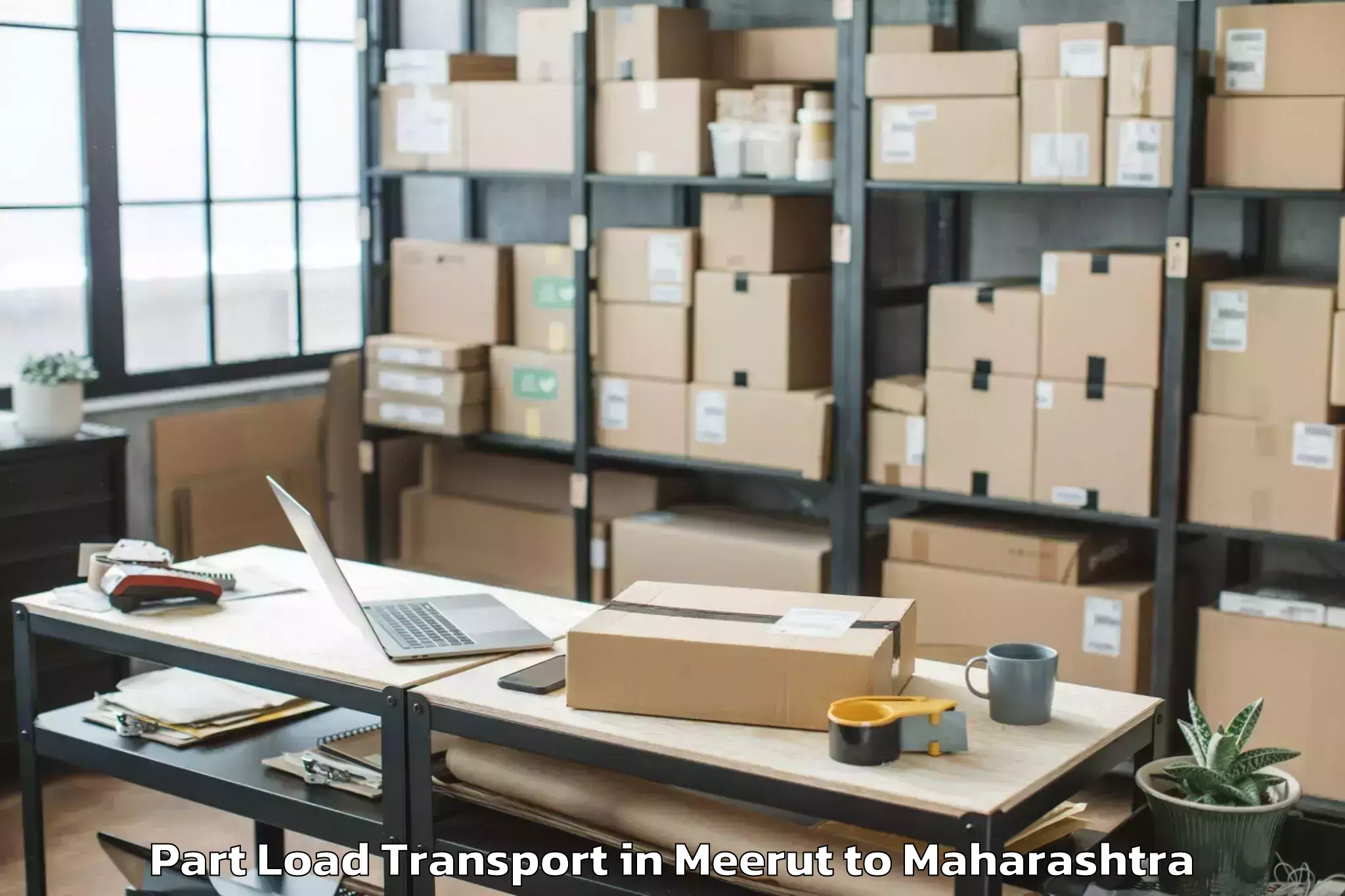 Trusted Meerut to Airoli Part Load Transport